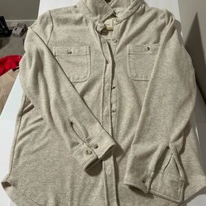 Thread & Supply Cream Button-Up Shirt